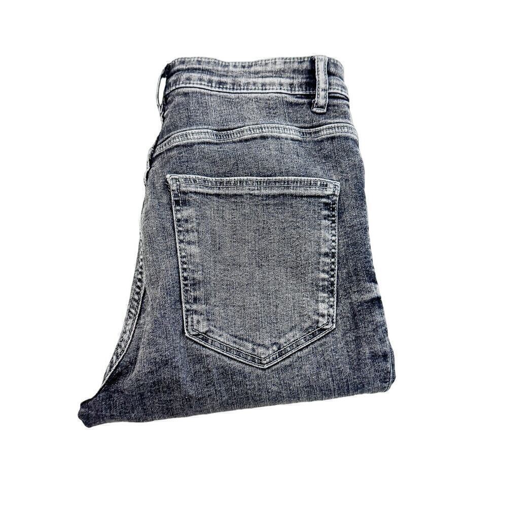 Zara Acid Wash Skinny Style Gray Black Denim jean Size 8